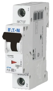 PL6-B16/1 jistič 1-p,B,16A,6kA-EATON