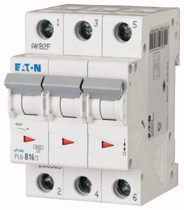 PL6-B16/3 Jistič 3-p,B,16A,6kA-EATON