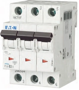 PL6-B20/3 Jistič3-p,B,20A,6ka-EATON