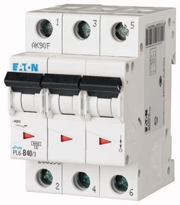 Pl6-B40/3 Jistič 3-p,B 40A,6kA-EATON
