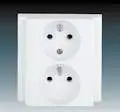 ABB-Classic 5512-2249 B1 Zásuvka dvojnásobná s ochrannými kolíky-polozapuštěná,j